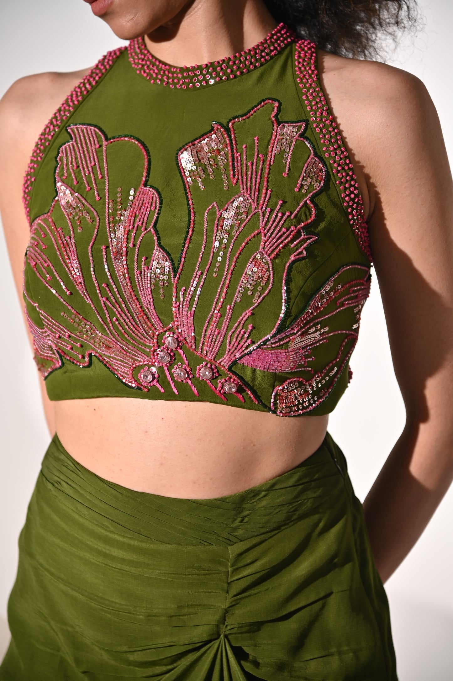 Organza Cape with Drape skirt and Bustier