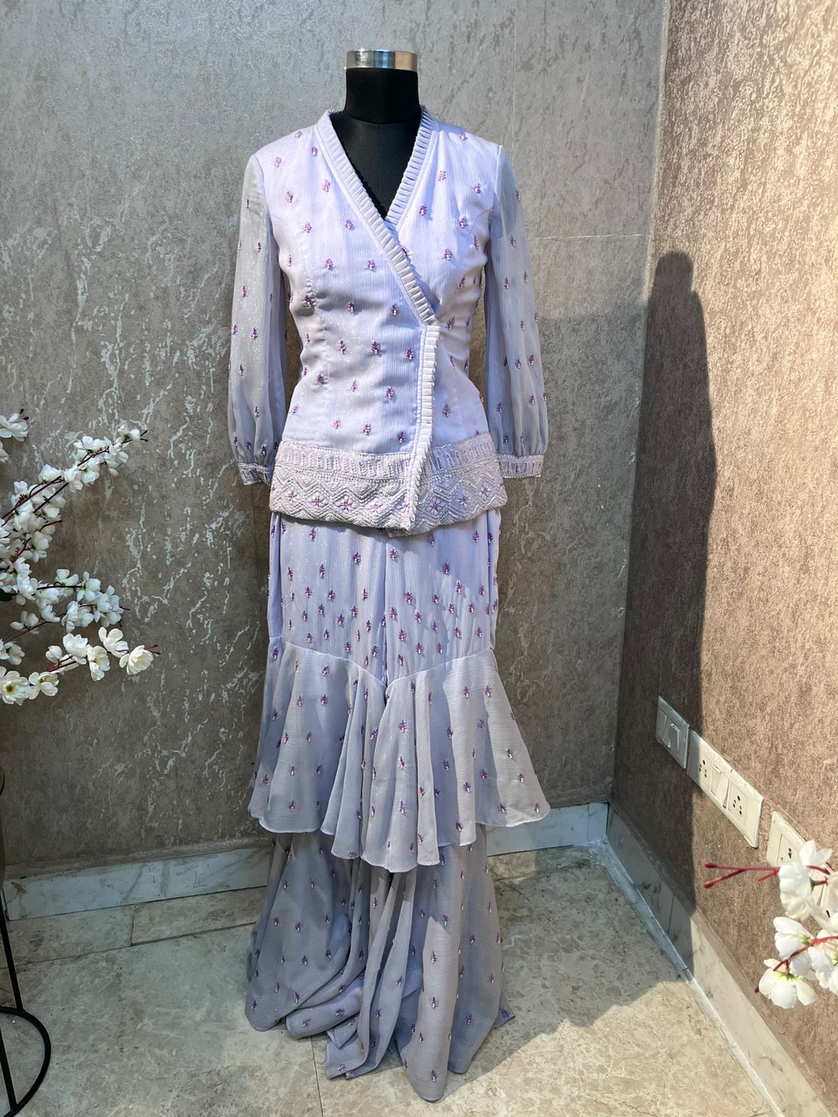 Sharara with jacket set