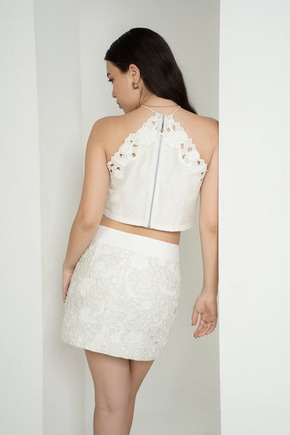 IVORY MOSAIC SKIRT