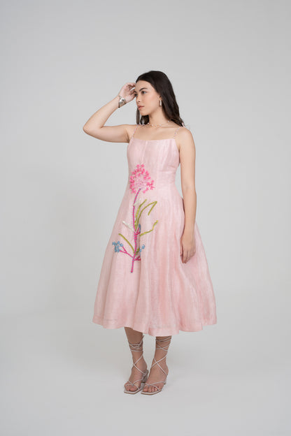 DOODLE PETALS MIDDI DRESS