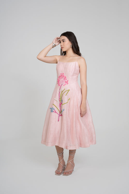 DOODLE PETALS MIDDI DRESS