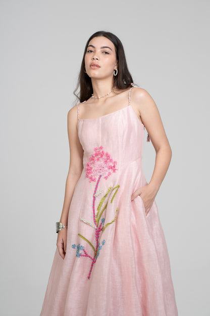 DOODLE PETALS MIDDI DRESS