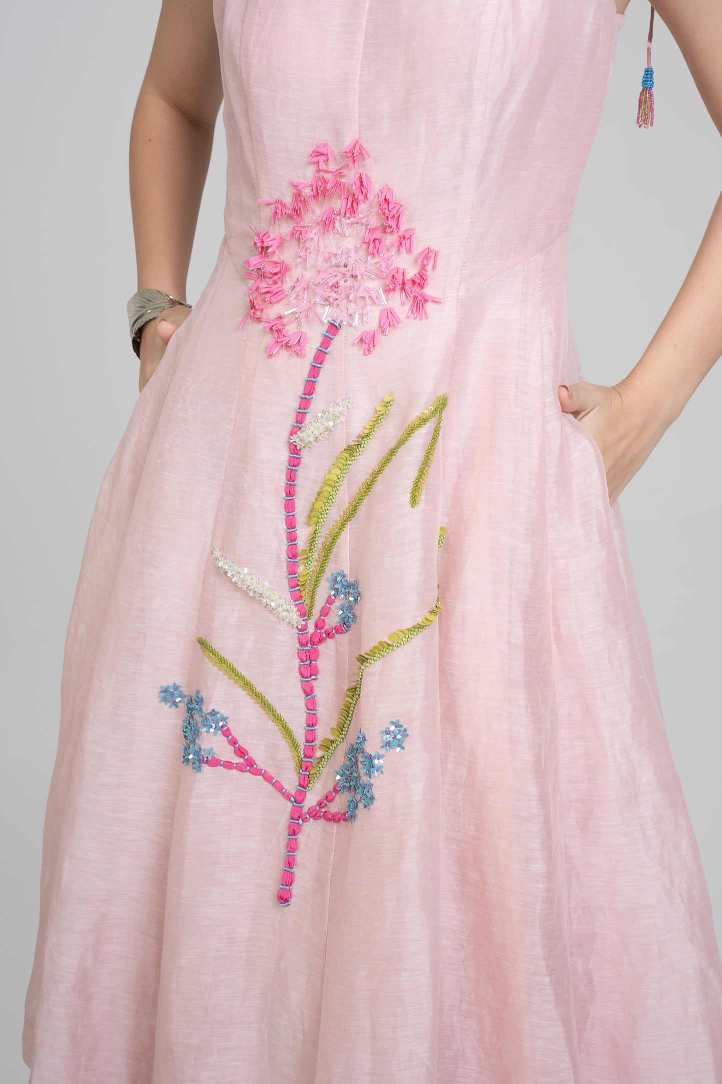 DOODLE PETALS MIDDI DRESS
