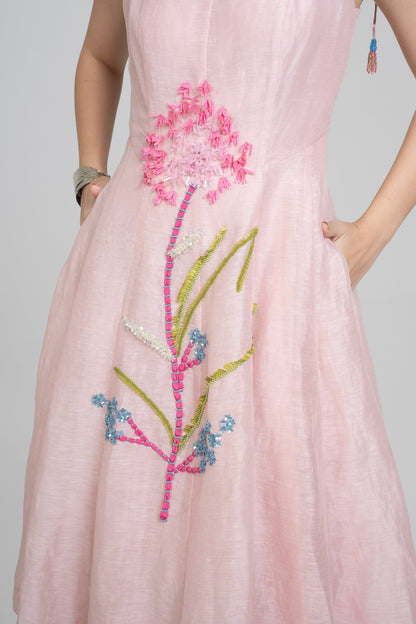 DOODLE PETALS MIDDI DRESS
