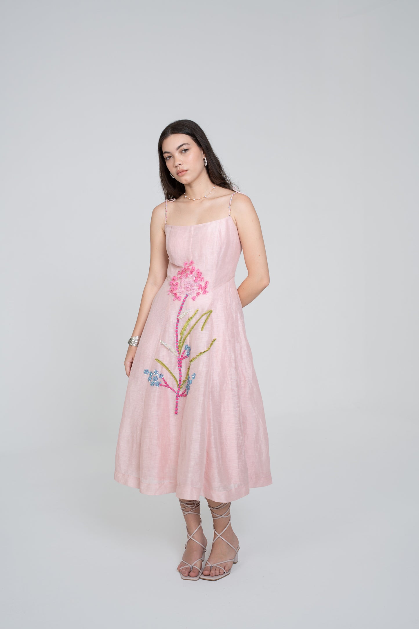 DOODLE PETALS MIDDI DRESS