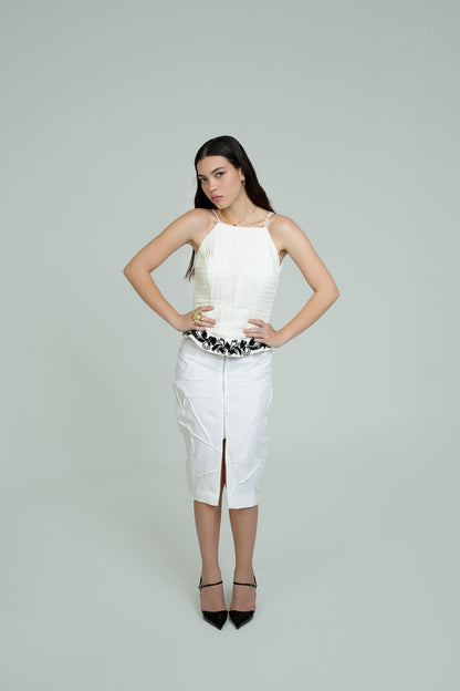 IVORY ETCH SKIRT