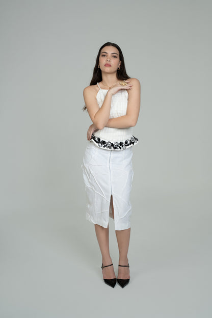 IVORY ETCH SKIRT