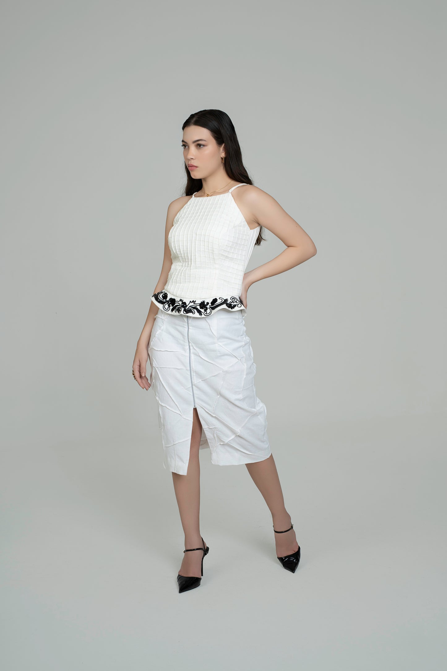IVORY ETCH SKIRT