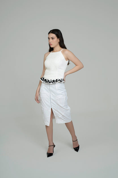 IVORY ETCH SKIRT