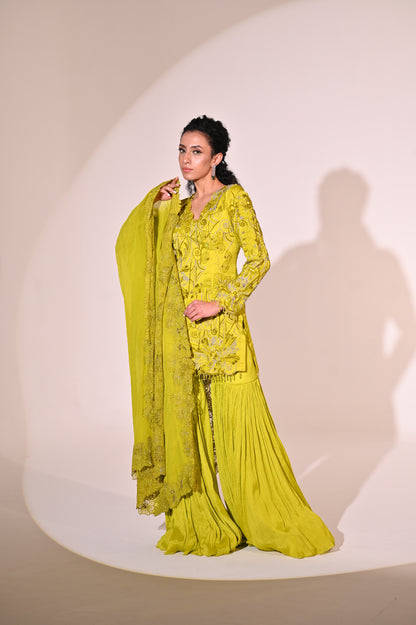 Sharara Suit with Cutwork Dupatta