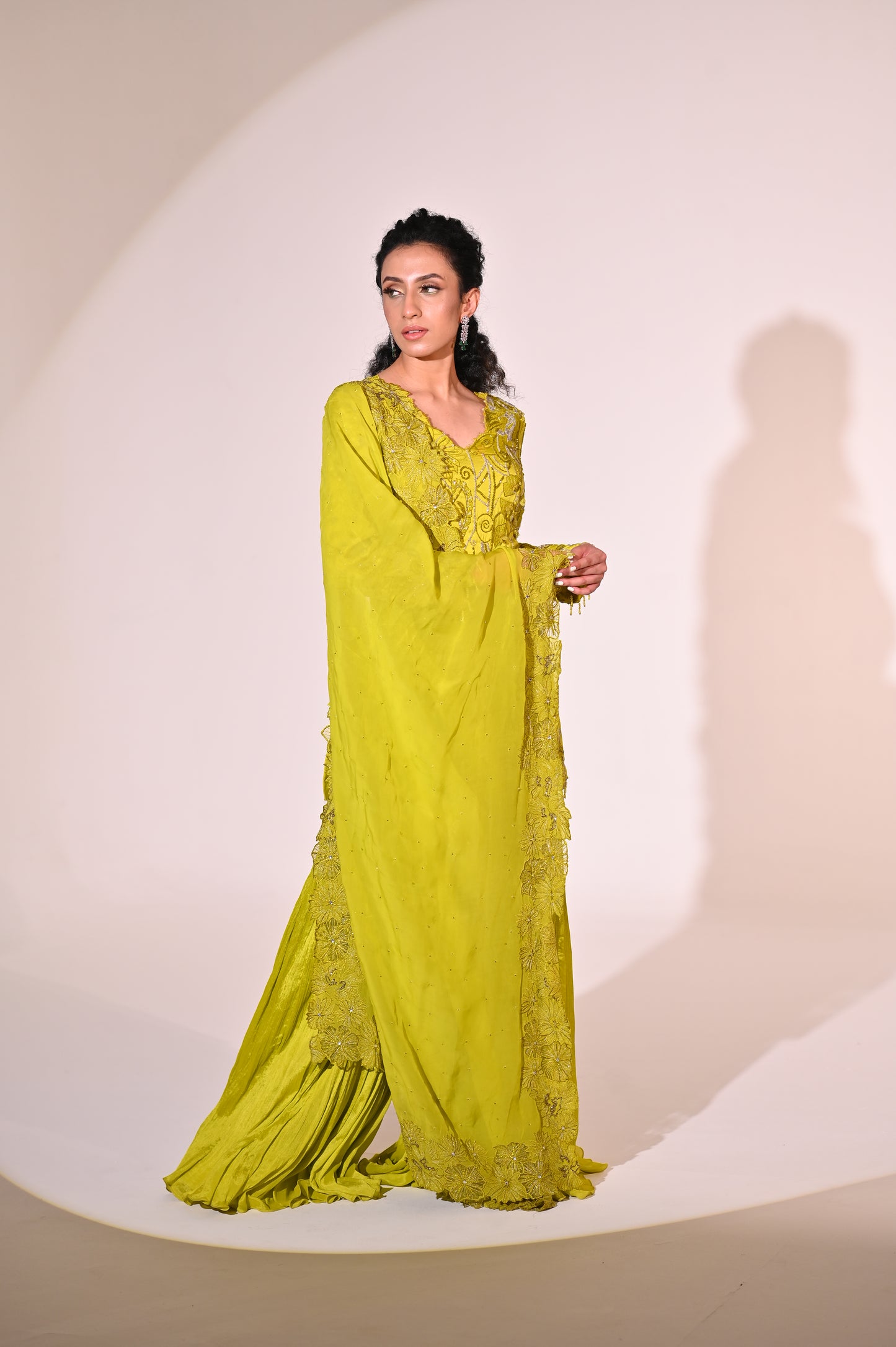 Sharara Suit with Cutwork Dupatta