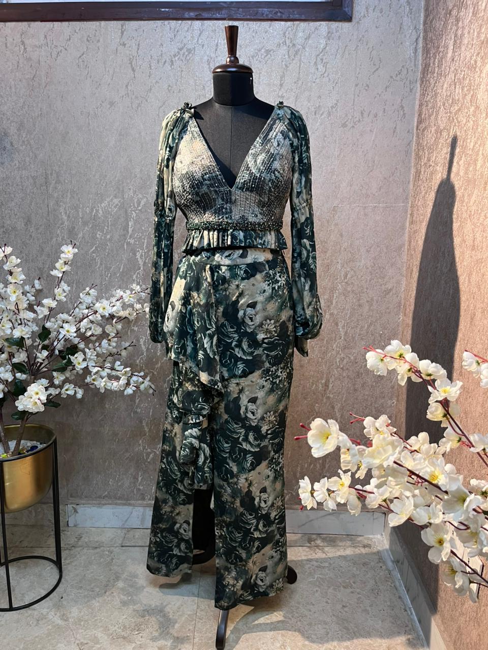 Drape skirt with top